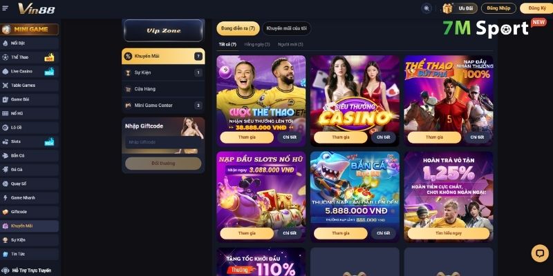 Tổng hợp các khuyến mãi & ưu đãi tại nhà cái